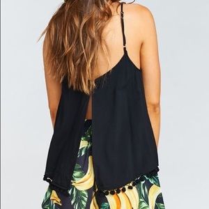 Show Me Your MuMu Sheila Split back pom Pom Tank 🖤